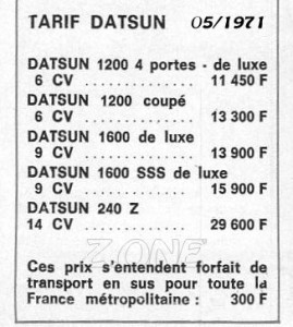 tarif 1971 494