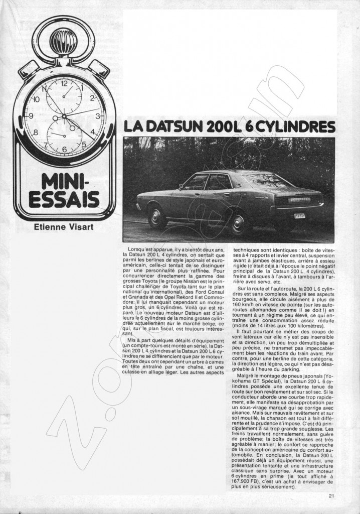 1975  DATSUN 200L SM 419